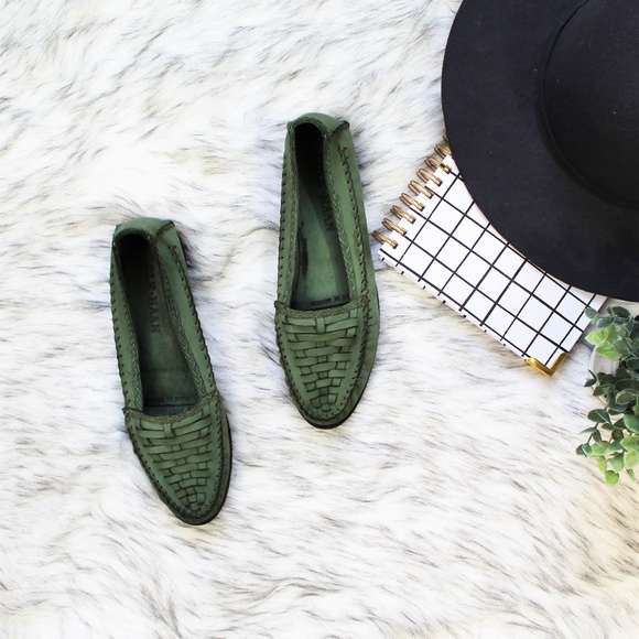 Cole Haan Shoes - Cole Haan Green Slip On Suede Loafers Size 8.5M